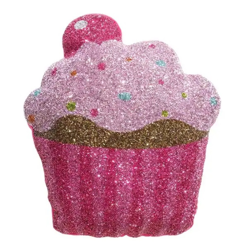 SPARKLES HOME NWT luminous cupcake decorative pillow -15x17h